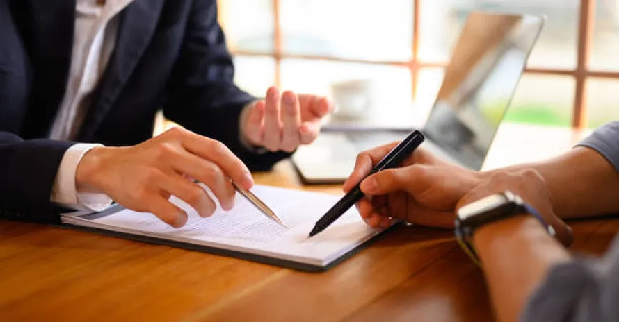 business contract signing